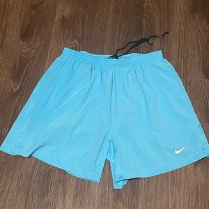 Nike Dri-Fit Lined Running Shorts Medium 5” Blue